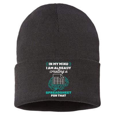 In My Mind Creating Spreadsheet Accountant Spreadsheet Sustainable Knit Beanie