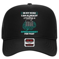 In My Mind Creating Spreadsheet Accountant Spreadsheet Trucker Hat