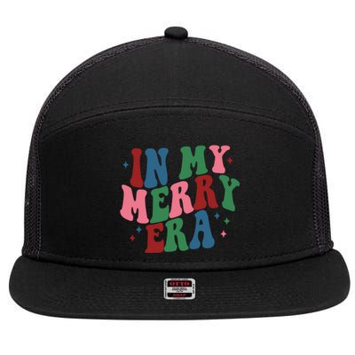 In My Merry Era Christmas Holiday 7 Panel Mesh Trucker Snapback Hat