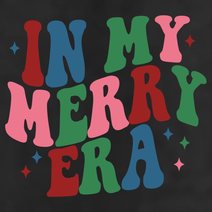 In My Merry Era Christmas Holiday 7 Panel Mesh Trucker Snapback Hat