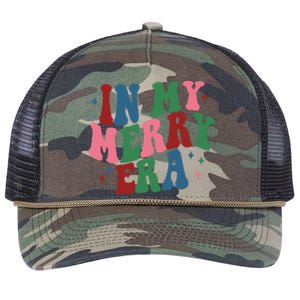 In My Merry Era Christmas Holiday Retro Rope Trucker Hat Cap