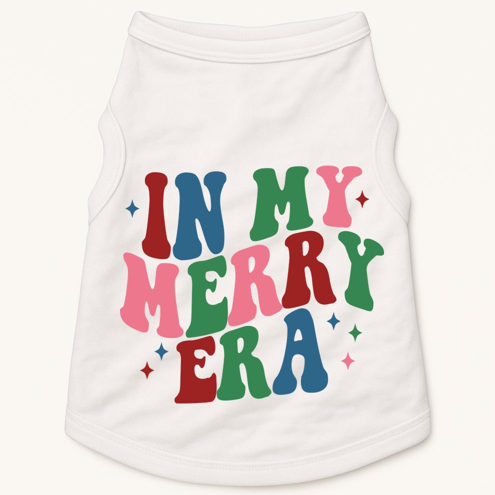 In My Merry Era Christmas Holiday Doggie Tank