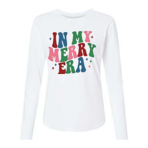 In My Merry Era Christmas Holiday Womens Cotton Relaxed Long Sleeve T-Shirt