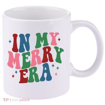 In My Merry Era Christmas Holiday 11oz C Handle Ceramic Mug