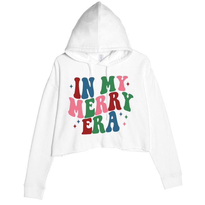 In My Merry Era Christmas Holiday Crop Fleece Hoodie