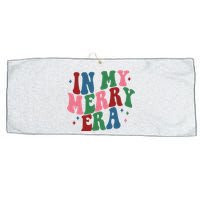 In My Merry Era Christmas Holiday Large Microfiber Waffle Golf Towel