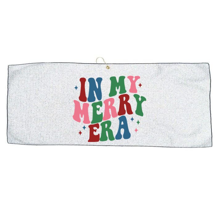 In My Merry Era Christmas Holiday Large Microfiber Waffle Golf Towel