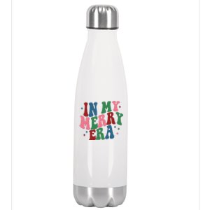 In My Merry Era Christmas Holiday Stainless Steel Insulated Water Bottle