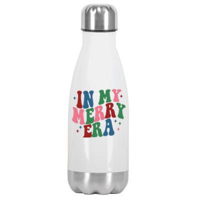 In My Merry Era Christmas Holiday Stainless Steel Insulated Water Bottle