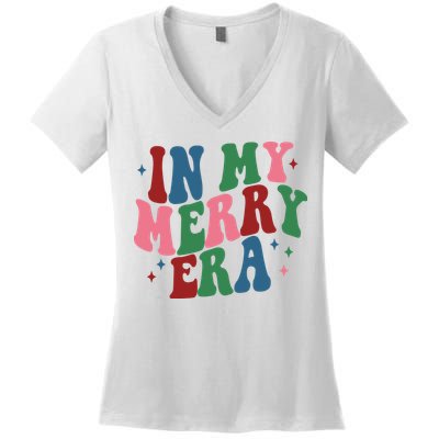 In My Merry Era Christmas Holiday Women's V-Neck T-Shirt
