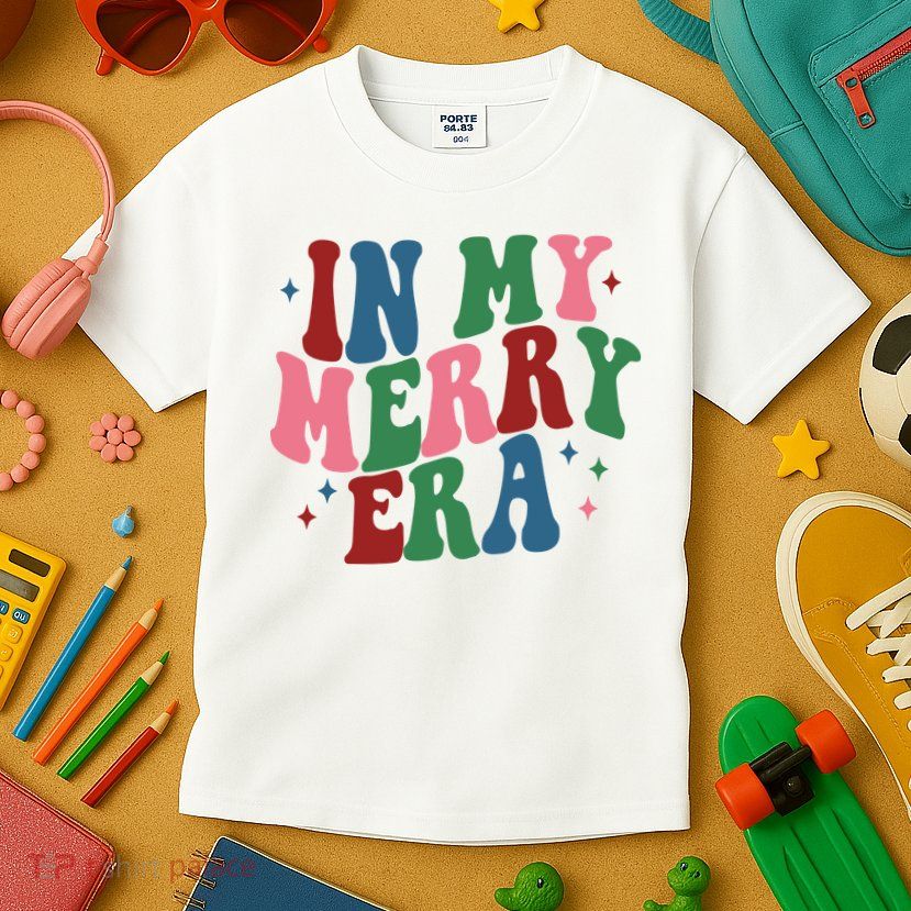 In My Merry Era Christmas Holiday Kids T-Shirt