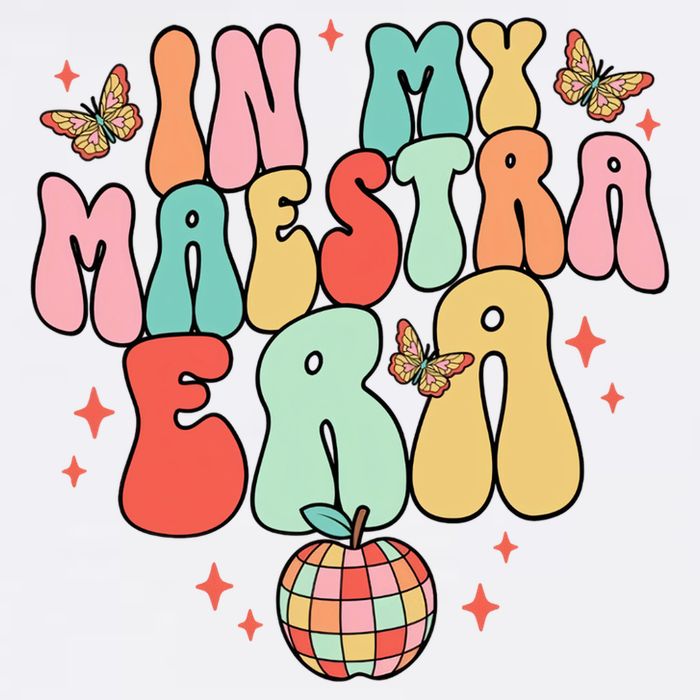 In My Maestra Era Spanish Teacher Back To School Women's V-Neck T-Shirt