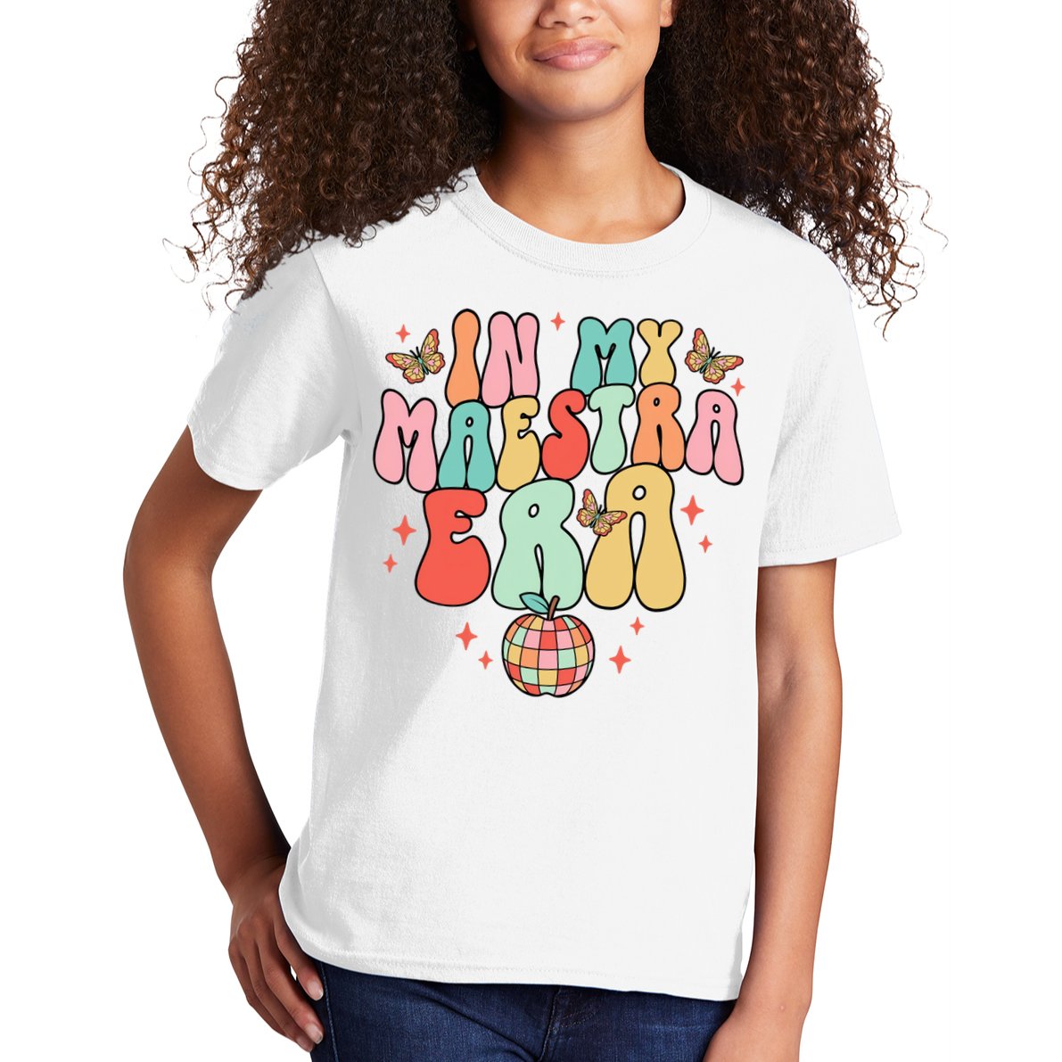 In My Maestra Era Spanish Teacher Back To School Kids T-Shirt