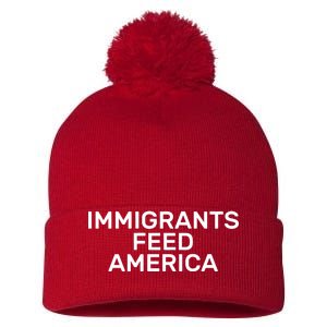 Immigrants Feed America  Pom Pom 12in Knit Beanie