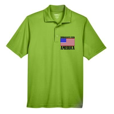 Immigrants Feed America US Flag Men's Origin Performance Pique Polo