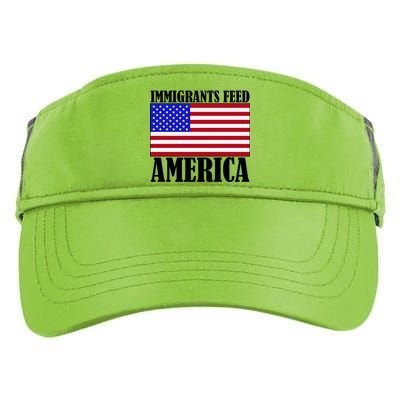 Immigrants Feed America US Flag Adult Drive Performance Visor