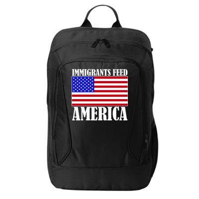 Immigrants Feed America US Flag City Backpack