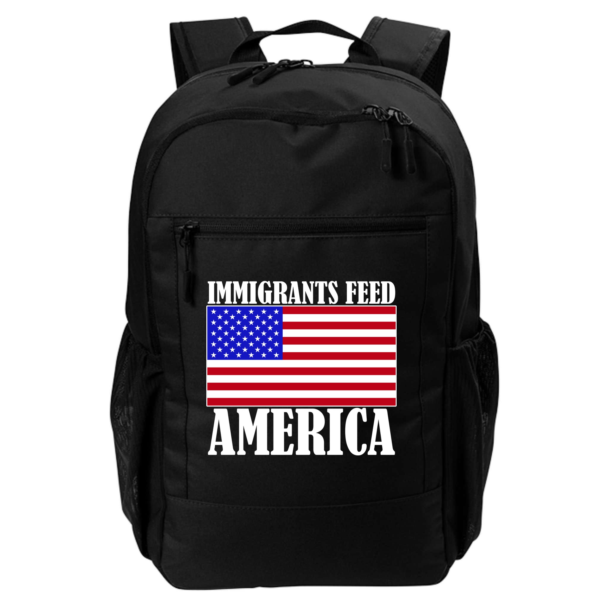 Immigrants Feed America US Flag Backpack