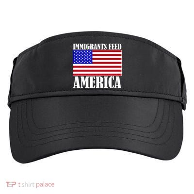 Immigrants Feed America US Flag Adult Drive Performance Visor