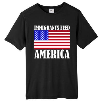 Immigrants Feed America US Flag Tall Fusion ChromaSoft Performance T-Shirt