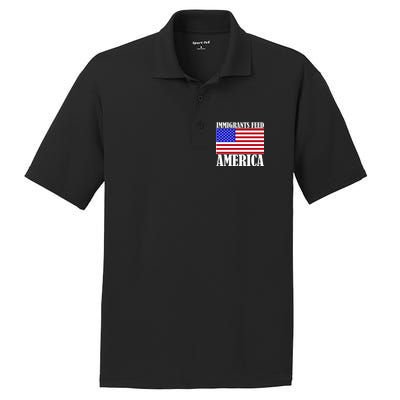 Immigrants Feed America US Flag PosiCharge RacerMesh Polo