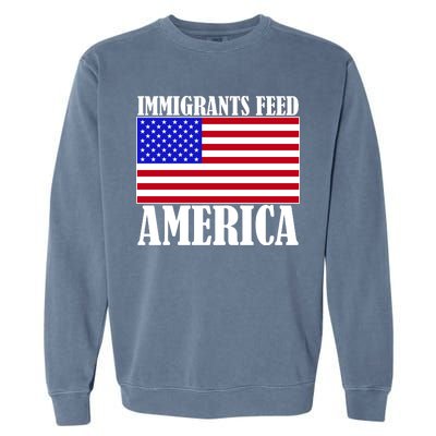 Immigrants Feed America US Flag Garment-Dyed Sweatshirt