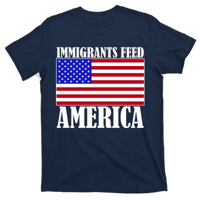 Immigrants Feed America US Flag T-Shirt