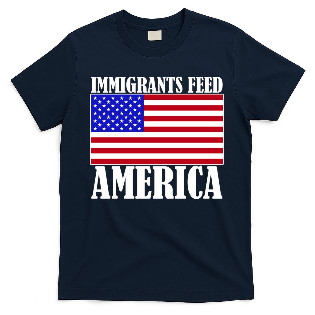 Immigrants Feed America US Flag T-Shirt