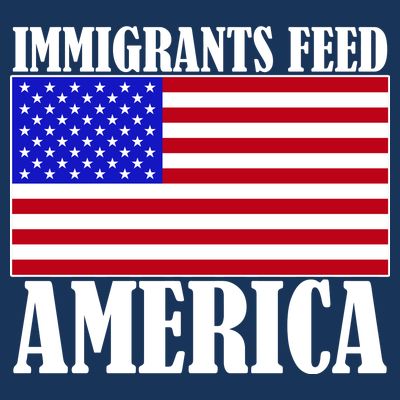 Immigrants Feed America US Flag T-Shirt