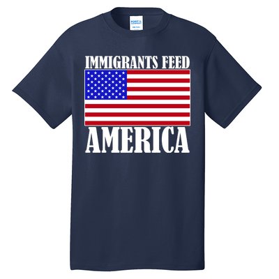 Immigrants Feed America US Flag Tall T-Shirt