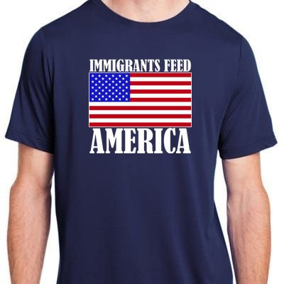 Immigrants Feed America US Flag Adult ChromaSoft Performance T-Shirt