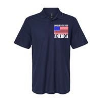 Immigrants Feed America US Flag Softstyle Adult Sport Polo