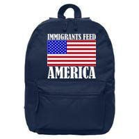 Immigrants Feed America US Flag 16 in Basic Backpack