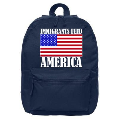 Immigrants Feed America US Flag 16 in Basic Backpack