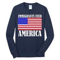 Immigrants Feed America US Flag Tall Long Sleeve T-Shirt