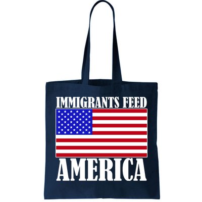 Immigrants Feed America US Flag Tote Bag