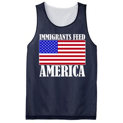 Immigrants Feed America US Flag Mesh Reversible Basketball Jersey Tank