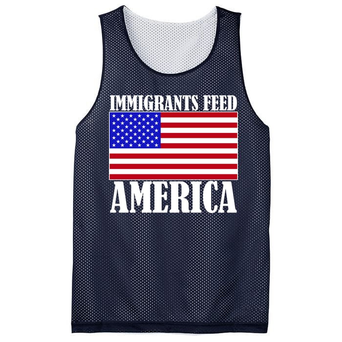 Immigrants Feed America US Flag Mesh Reversible Basketball Jersey Tank