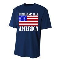 Immigrants Feed America US Flag Performance Sprint T-Shirt