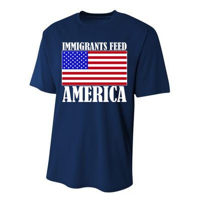 Immigrants Feed America US Flag Performance Sprint T-Shirt