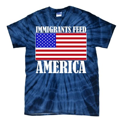 Immigrants Feed America US Flag Tie-Dye T-Shirt