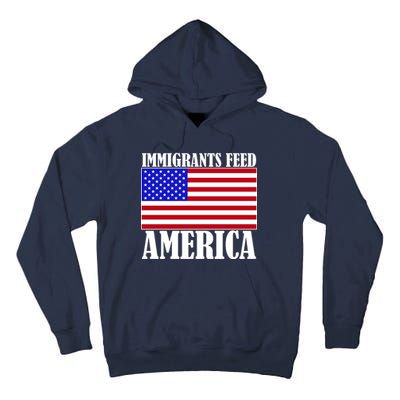 Immigrants Feed America US Flag Tall Hoodie