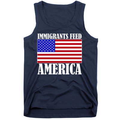 Immigrants Feed America US Flag Tank Top