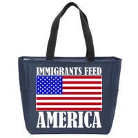 Immigrants Feed America US Flag Zip Tote Bag