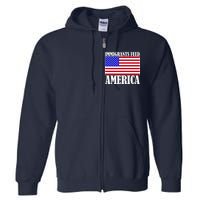 Immigrants Feed America US Flag Full Zip Hoodie