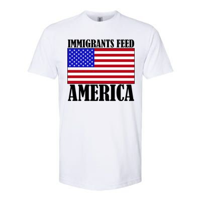 Immigrants Feed America US Flag Softstyle CVC T-Shirt