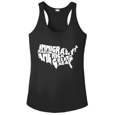 Immigrants Make America Great Again Ladies PosiCharge Competitor Racerback Tank