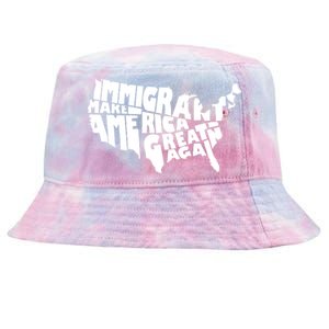 Immigrants Make America Great Again Tie-Dyed Bucket Hat