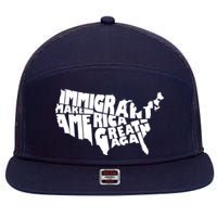 Immigrants Make America Great Again 7 Panel Mesh Trucker Snapback Hat