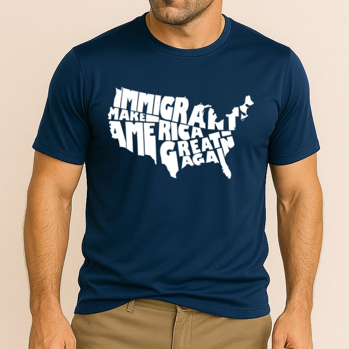 Immigrants Make America Great Again Cooling Performance Crew T-Shirt